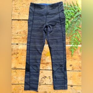 lululemon athletica Navy/Black Striped Leggings
